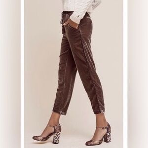 Anthropologie Brown Velvet Pants
